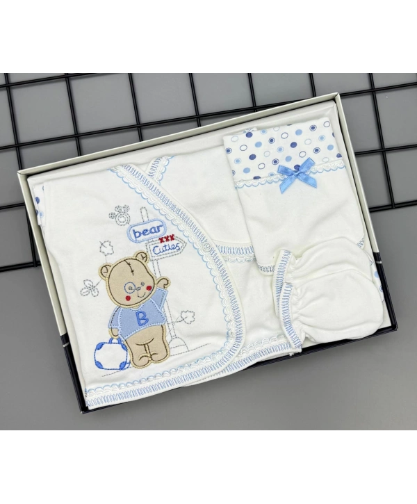 Patik Hediyeli 5 Parçalı Puantiye Baskılı Hastane Çıkışı