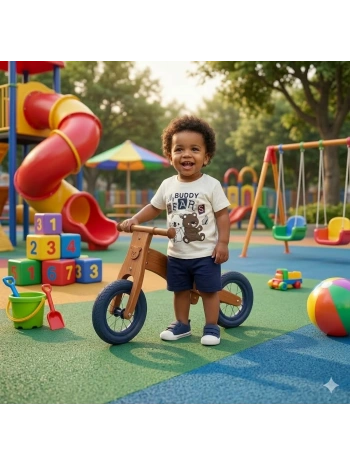 Erkek Bebek My Buddy Bears Baskılı Tişört Şort Takımı 6-18 Ay