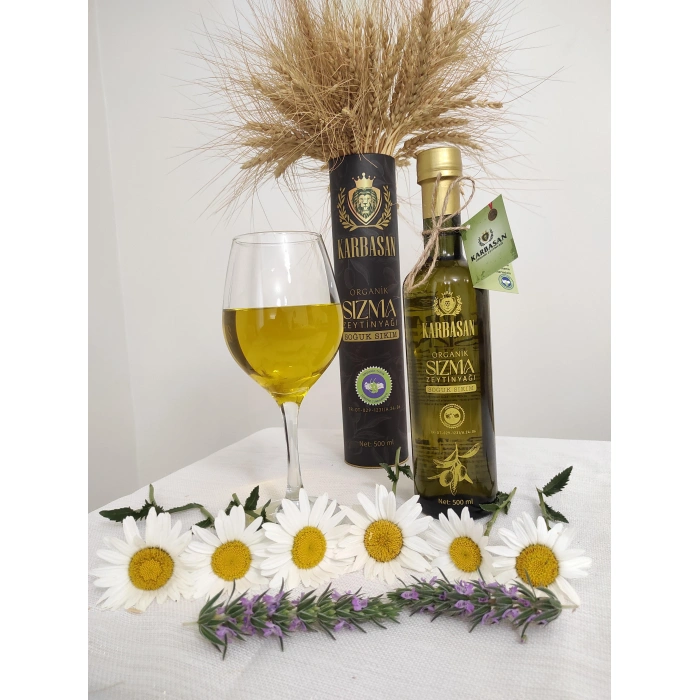 ORGANİK MENŞEİLİ SOGUK SIKIM SIZMA ZEYTİN YAĞI 500 ML