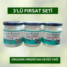 3lü Set - Organik Soğuk Sıkım Hindistan Cevizi Yağı