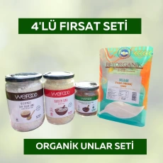 4 lü Set - Organik Besleyici Unlar Seti