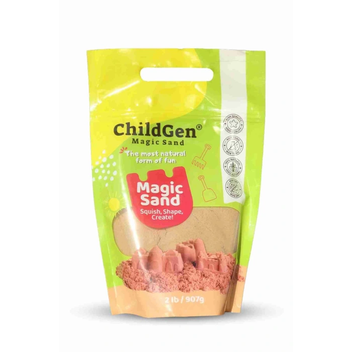 ChildGen Doğal Kinetik Kum Natural (907gr) Refill Paket