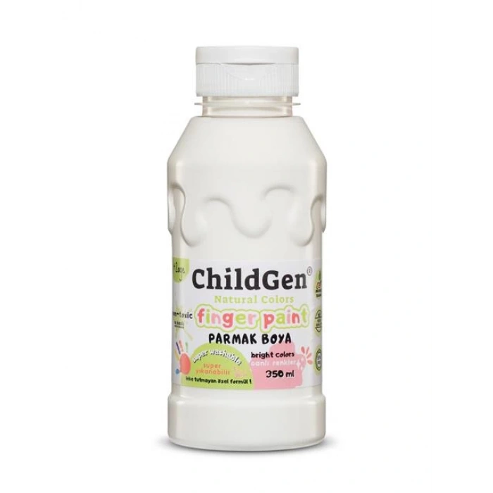 ChildGen Süper Yıkanabilir Parmak Boyası Beyaz (350 ml)
