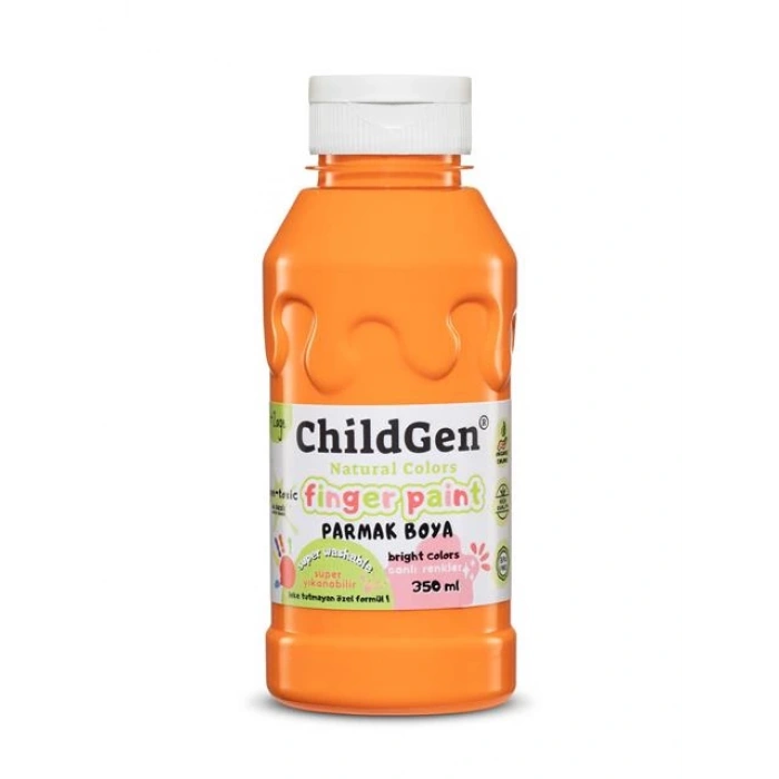 ChildGen Süper Yıkanabilir Parmak Boyası Turuncu (350 ml)