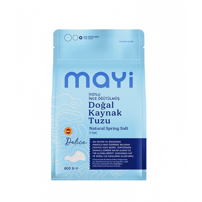 Mayi Tuz Öğütülmüş Sofra Tuzu (İyot İlaveli) 600 gr