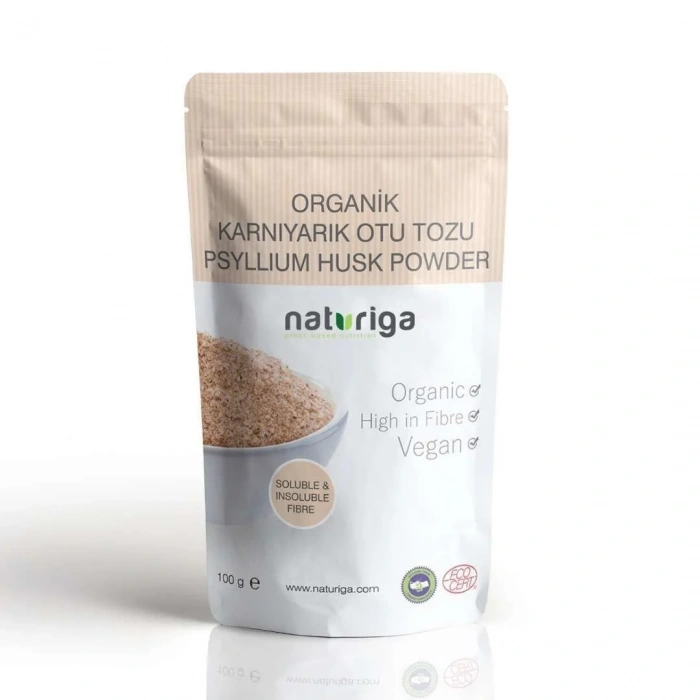 Naturiga Organik Karnıyarık Otu Tohumu Tozu (Psyllium Husk) 100 gr