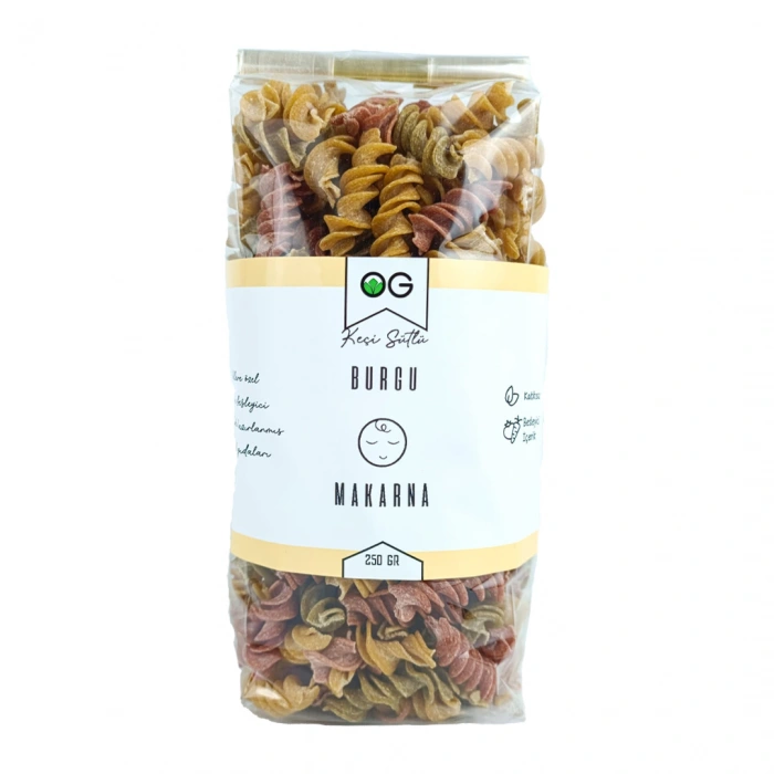 OG Natural Keçi Sütlü Sebzeli Burgu Makarna +8 Ay (250 gr)