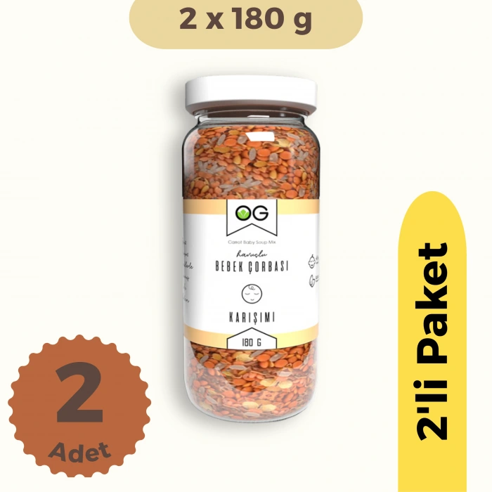 OG Natural Havuçlu Bebek Çorbası Karışımı 2li Set (180 gr)