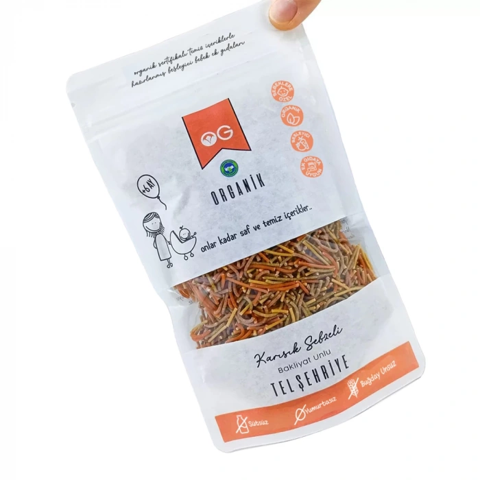 OG Natural Organik Karışık Sebzeli Bakliyat Unlu Tel Şehriye +8 Ay (180 gr)