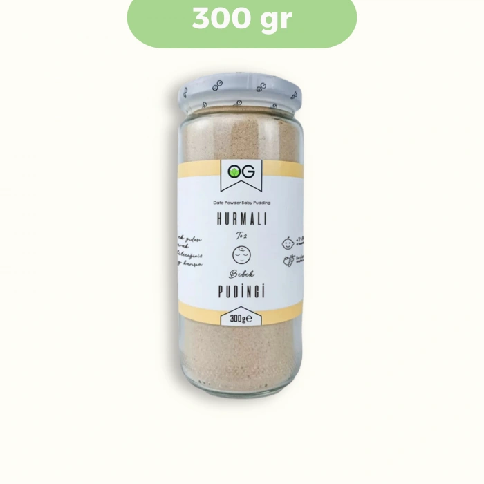 OG Natural Organik Keçiboynuzlu Bebek Muhallebisi (320 gr) ve Hurmalı Bebek Pudingi (300 gr) 2li Set +8 Ay