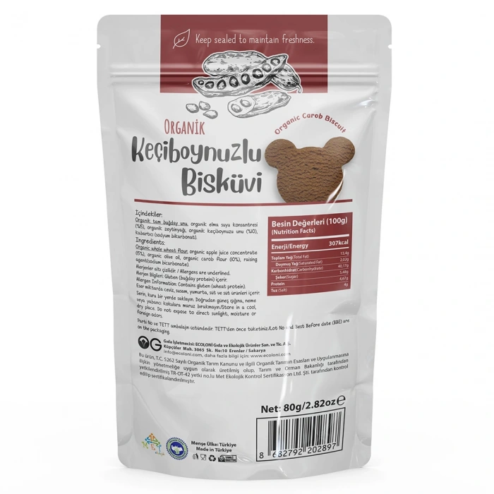 OG Natural Organik Keçiboynuzlu Bisküvi (80 gr)
