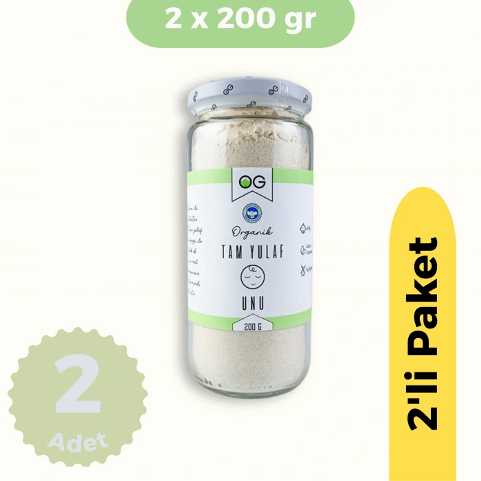 OG Natural Organik Tam Yulaf Unu 2li Set +6 Ay (200 gr)
