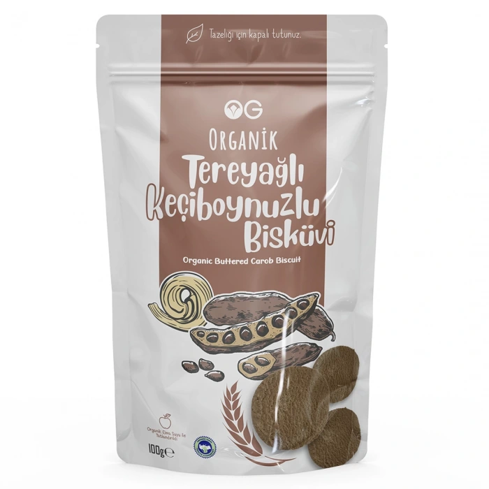 OG Natural Organik Tereyağlı Keçiboynuzlu Bisküvi (100 gr)