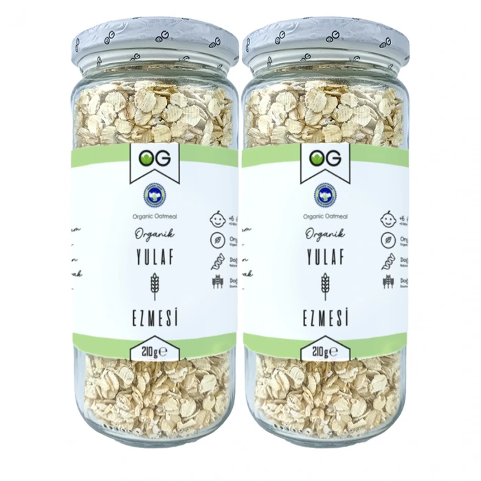 OG Natural Organik Yulaf Ezmesi 2li Set +6 Ay (210 gr)