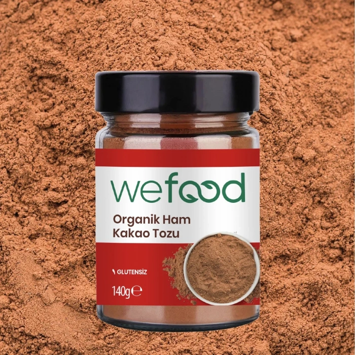 Wefood Organik Ham Kakao Tozu 140 gr | Saf, Besleyici ve Lezzetli