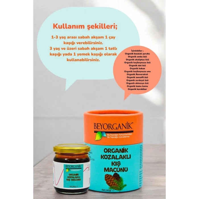 Beyorganik Organik Kozalaklı Kış Macunu 240gr
