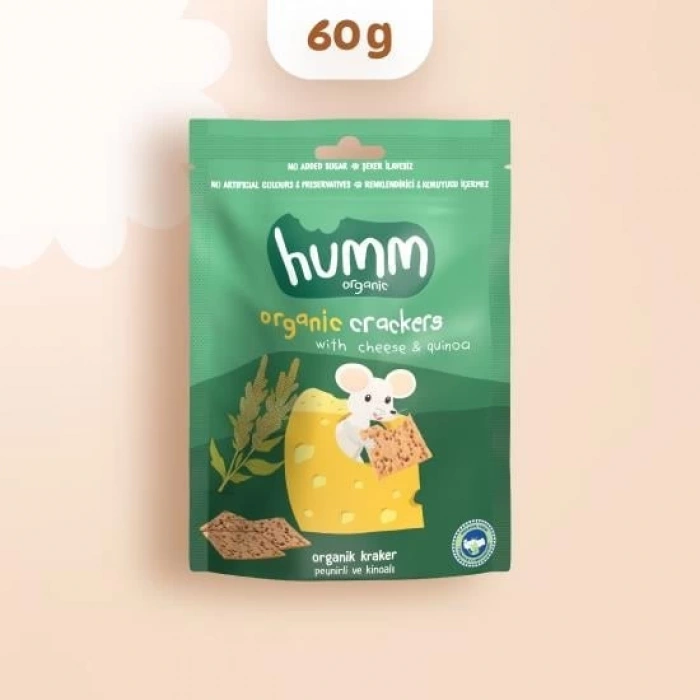 Humm Organik Peynirli ve Kinoalı Kraker - 60g