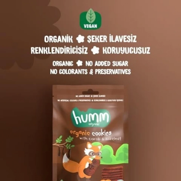 Humm Organik Vegan Keçiboynuzlu ve Fındıklı Kurabiye 6lı Set
