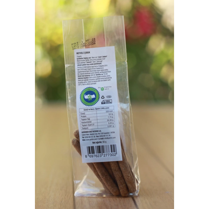 Yerlim Organik YERİK KAK-Kİ Meyveli Çubuk
