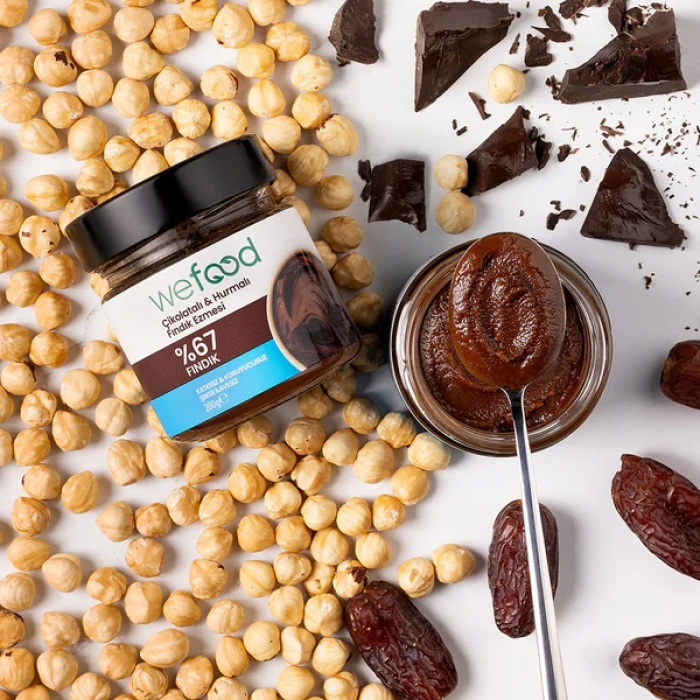 Wefood Çikolatalı Hurmalı Fındık Ezmesi (Şekersiz, Katkısız)