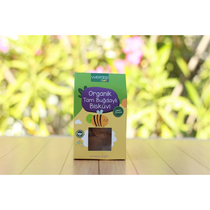 Wefood Kids Organik Tam Buğdaylı Bisküvi (55 gr)