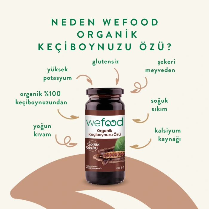Wefood Organik Keçiboynuzu Özü Soğuk Sıkım (315 gr)