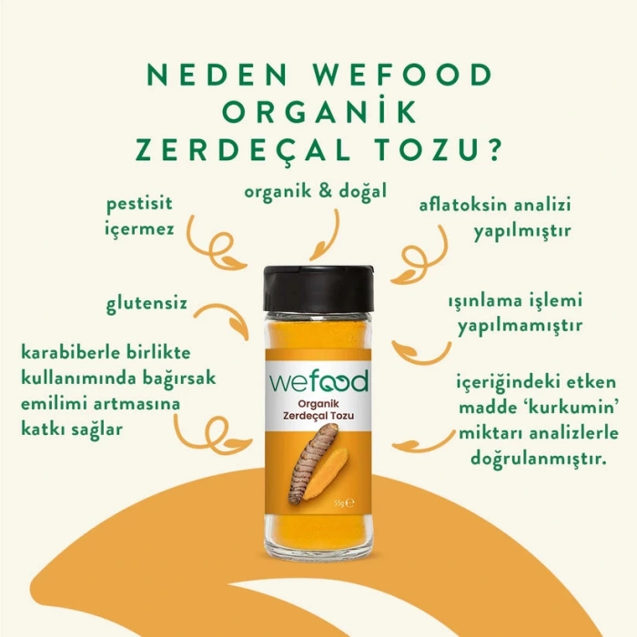 Wefood Organik Zerdeçal Tozu 55 Gr