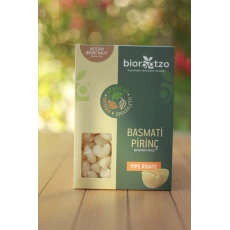 Biorootzo Artizan Makarna Bronz Kalıp Basmati Pirinç Mantı - Pipe Rigate 200 g