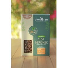 Biorootzo Artizan Makarna Bronz Kalıp Glütensiz ve Vegan Yeşil Mercimek Makarnası 200 g