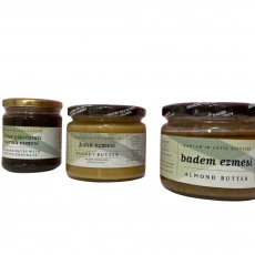 Cevizhane Organik Ezmeler Seti: Fıstık Ezmesi, Badem Ezmesi ve Bitter Çikolatalı Hurma Ezmesi)