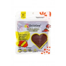 ChildGen Doğal Oyun Hamuru Kahverengi Vakumlu Kartuş Paket (125 gr) Ecopack-Refill
