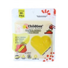 ChildGen Doğal Oyun Hamuru Sarı Vakumlu Kartuş Paket (125 gr) Ecopack-Refill