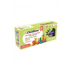 ChildGen Doğal Oyun Hamuru Mini-Cup 8li Set (Kırmızı & Turuncu & Mavi & Yeşil & Sarı & Pembe & Beyaz & Mor) (8x65 gr)