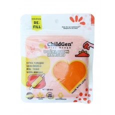 ChildGen Doğal Oyun Hamuru Turuncu Vakumlu Kartuş Paket (125 gr) Ecopack-Refill