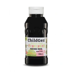 ChildGen Süper Yıkanabilir Parmak Boyası Siyah (350 ml)