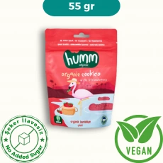 Humm Organik Vegan Çilekli Kurabiye