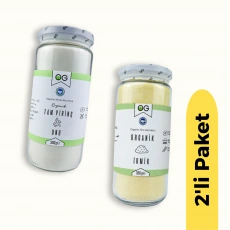 OG Natural Organik Tam Pirinç Unu (300 gr) ve Organik İrmik (330 gr) 2li Set