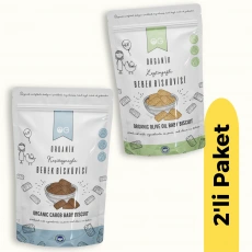 OG Natural Organik Zeytinyağlı Bebek Bisküvi (300 gr) ve Organik Keçiboynuzlu Bebek Bisküvisi (150 gr) +6 Ay 2li Set
