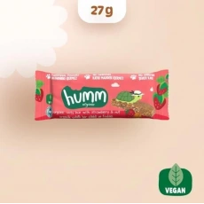 Humm Organik Vegan Çilekli ve Fındıklı Yulaf Bar - 27g