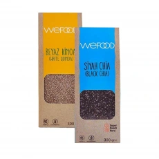 Wefood Siyah Chia (300 gr) ve Beyaz Kinoa (300 gr) 2li Set