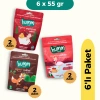 Humm Organik Kurabiye 6lı Set (Keçiboynuzlu ve Fındıklı & Zencefilli ve Tarçınlı & Çilekli)
