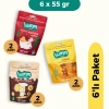 Humm Organik Kurabiye 6lı Set (Tahinli ve Pekmezli & Zencefilli ve Tarçınlı & Ballı ve Kinoalı)