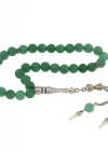 ​Doğaltaş Metal Püsküllü Yeşil Yeşim Taşı Tesbih
