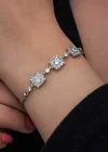 ​Gümüş Baget Taşlı Kadın Bileklik