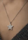 ​​Gümüş Baget Taşlı Yıldız Kolye