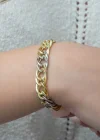 ​Gümüş İki Renkli Zincir Bileklik