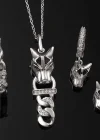 ​Gümüş Kaplan Figürlü Kadın Set