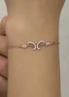 ​Gümüş Rose Kelebek Kadın Bileklik