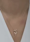 ​Gümüş Rose Yeşil Gözlü Baykuş Kadın Kolye