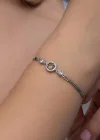 ​Gümüş Yuvarlak Zultanit Taşlı Kadın Bileklik